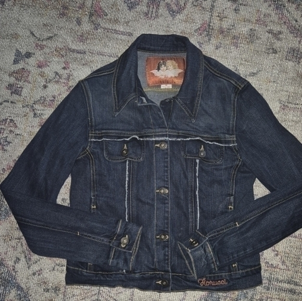 Fiorucci Retro Angel Wings Denim/Jean Jacket Size M